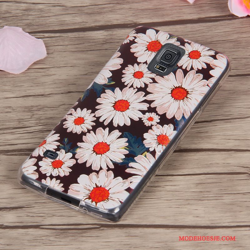 Hoesje Samsung Galaxy S5 Zacht Roodtelefoon, Hoes Samsung Galaxy S5 Siliconen Anti-fall