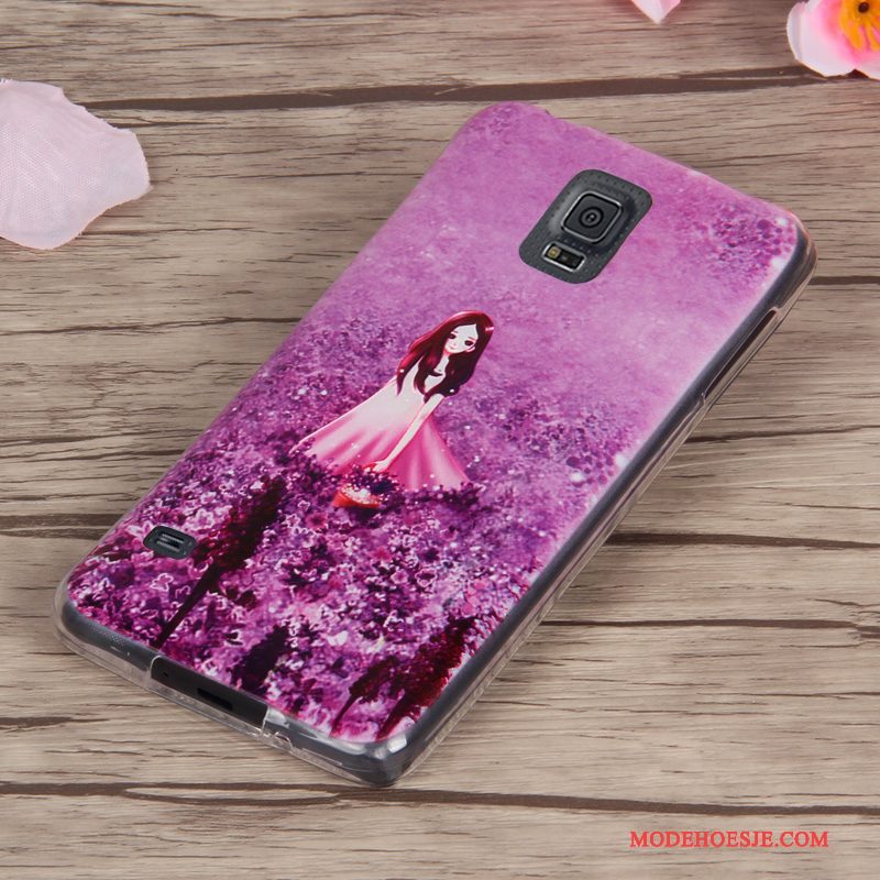 Hoesje Samsung Galaxy S5 Zacht Roodtelefoon, Hoes Samsung Galaxy S5 Siliconen Anti-fall