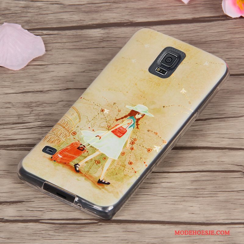 Hoesje Samsung Galaxy S5 Zacht Roodtelefoon, Hoes Samsung Galaxy S5 Siliconen Anti-fall