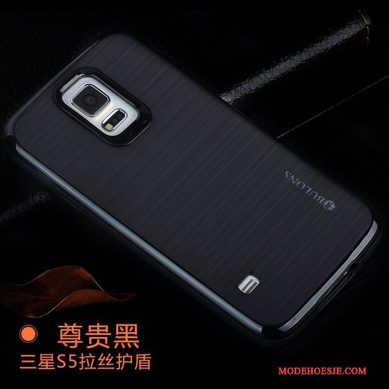 Hoesje Samsung Galaxy S5 Zacht Trend Omlijsting, Hoes Samsung Galaxy S5 Siliconen Anti-fall Doek