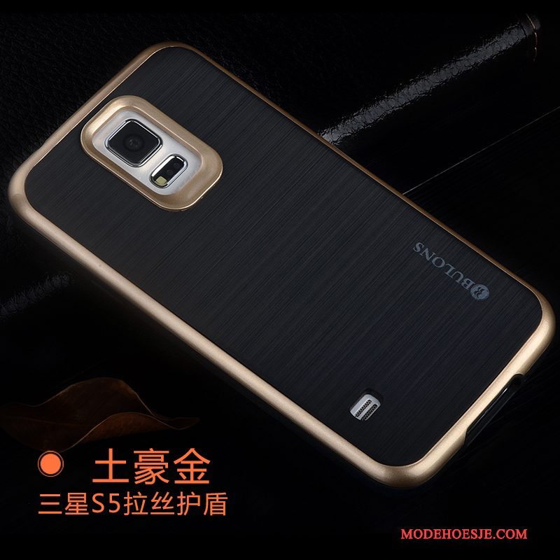 Hoesje Samsung Galaxy S5 Zacht Trend Omlijsting, Hoes Samsung Galaxy S5 Siliconen Anti-fall Doek