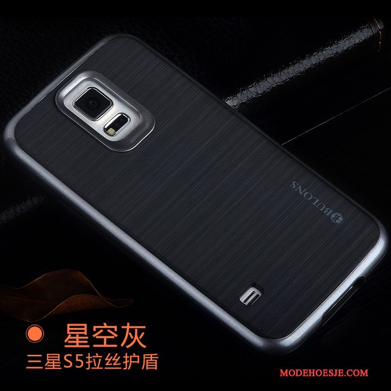 Hoesje Samsung Galaxy S5 Zacht Trend Omlijsting, Hoes Samsung Galaxy S5 Siliconen Anti-fall Doek