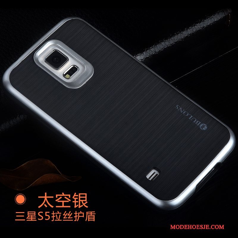 Hoesje Samsung Galaxy S5 Zacht Trend Omlijsting, Hoes Samsung Galaxy S5 Siliconen Anti-fall Doek