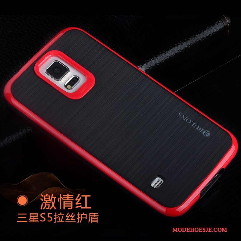 Hoesje Samsung Galaxy S5 Zacht Trend Omlijsting, Hoes Samsung Galaxy S5 Siliconen Anti-fall Doek