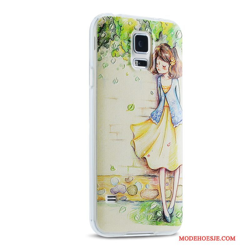 Hoesje Samsung Galaxy S5 Zakken Telefoon Trend, Hoes Samsung Galaxy S5 Siliconen Mooie Anti-fall