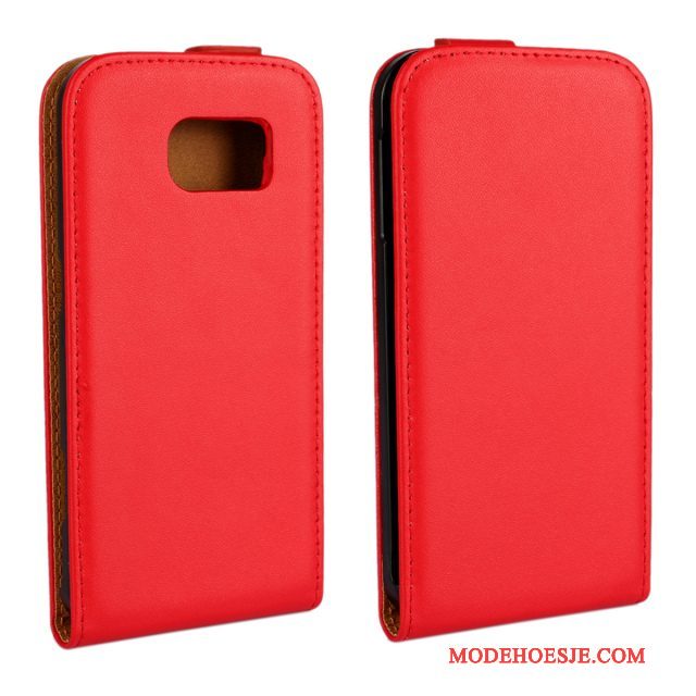 Hoesje Samsung Galaxy S6 Bescherming Roze, Hoes Samsung Galaxy S6 Leer