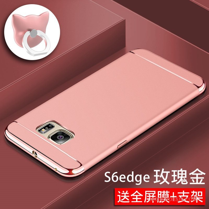 Hoesje Samsung Galaxy S6 Edge Bescherming Telefoon Rood, Hoes Samsung Galaxy S6 Edge Hard Anti-fall