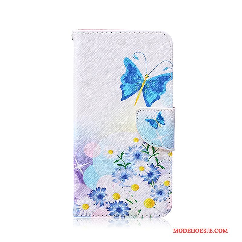 Hoesje Samsung Galaxy S6 Edge + Geschilderd Blauwtelefoon, Hoes Samsung Galaxy S6 Edge + Bescherming