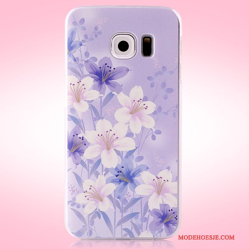 Hoesje Samsung Galaxy S6 Edge Geschilderd Hardtelefoon, Hoes Samsung Galaxy S6 Edge Bescherming Purper