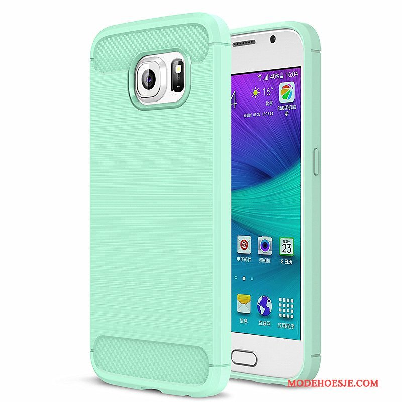 Hoesje Samsung Galaxy S6 Edge Siliconen Grijs, Hoes Samsung Galaxy S6 Edge Zacht