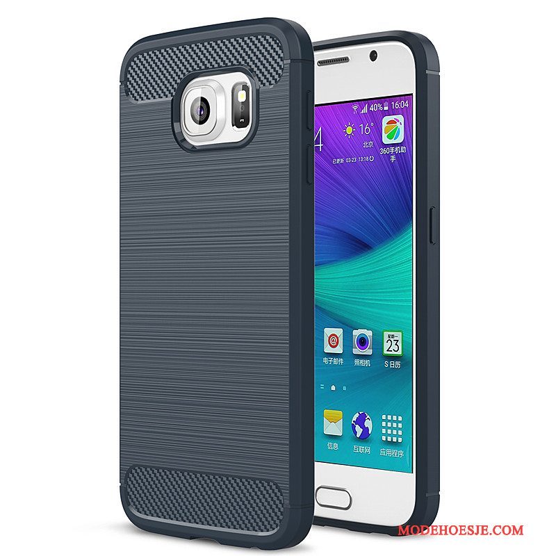 Hoesje Samsung Galaxy S6 Edge Siliconen Grijs, Hoes Samsung Galaxy S6 Edge Zacht