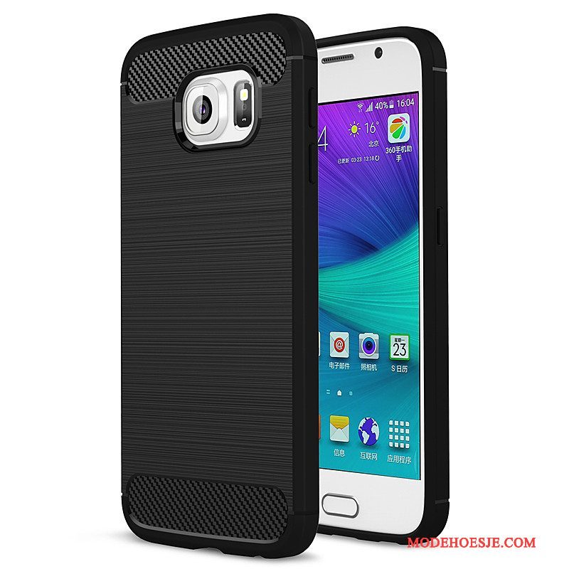 Hoesje Samsung Galaxy S6 Edge Siliconen Grijs, Hoes Samsung Galaxy S6 Edge Zacht