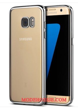Hoesje Samsung Galaxy S6 Edge + Siliconen Telefoon Roze, Hoes Samsung Galaxy S6 Edge + Zacht