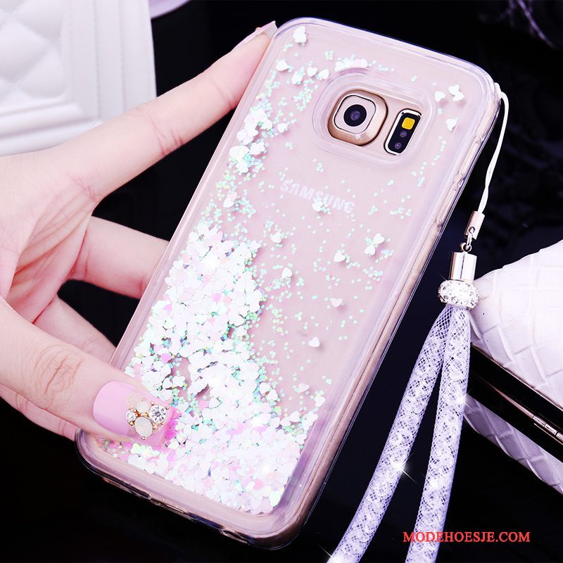 Hoesje Samsung Galaxy S6 Edge + Spotprent Hanger Mooie, Hoes Samsung Galaxy S6 Edge + Bescherming Telefoon Purper