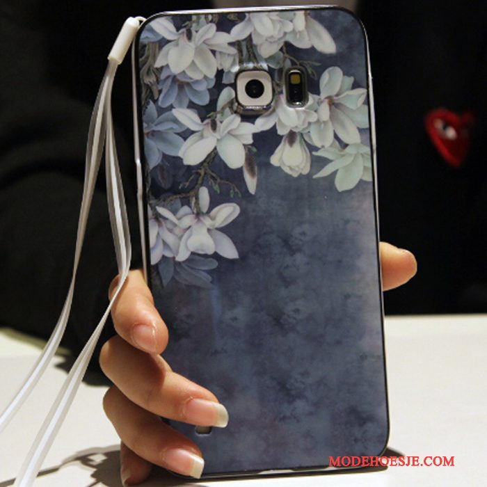 Hoesje Samsung Galaxy S6 Edge + Zacht Anti-fall Hanger, Hoes Samsung Galaxy S6 Edge + Kleur Telefoon