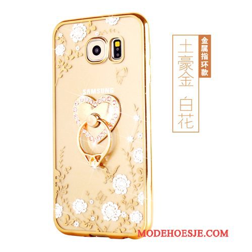 Hoesje Samsung Galaxy S6 Edge Zacht Goud, Hoes Samsung Galaxy S6 Edge Bescherming