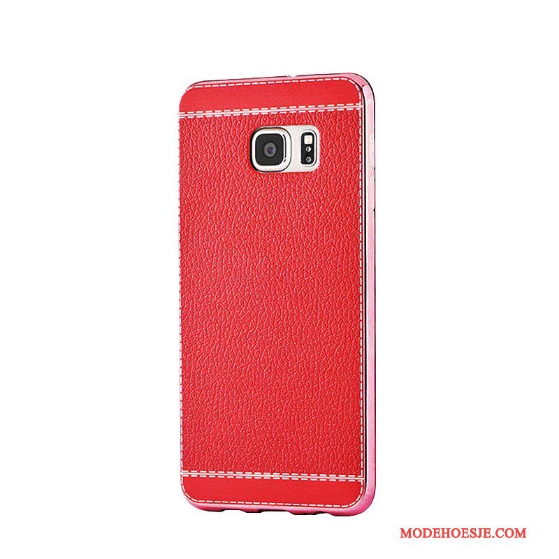 Hoesje Samsung Galaxy S6 Edge + Zacht Patroontelefoon, Hoes Samsung Galaxy S6 Edge + Bescherming Rood Trend