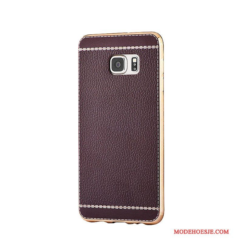 Hoesje Samsung Galaxy S6 Edge + Zacht Patroontelefoon, Hoes Samsung Galaxy S6 Edge + Bescherming Rood Trend