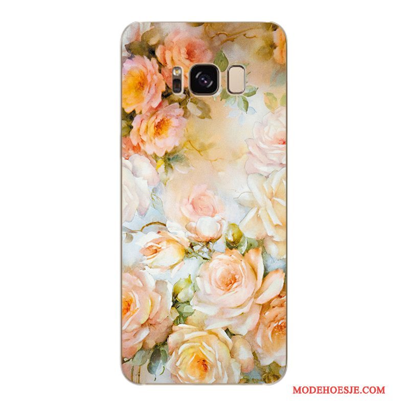 Hoesje Samsung Galaxy S6 Edge + Zacht Trendy Merk Bloemen, Hoes Samsung Galaxy S6 Edge + Bescherming Telefoon Geel