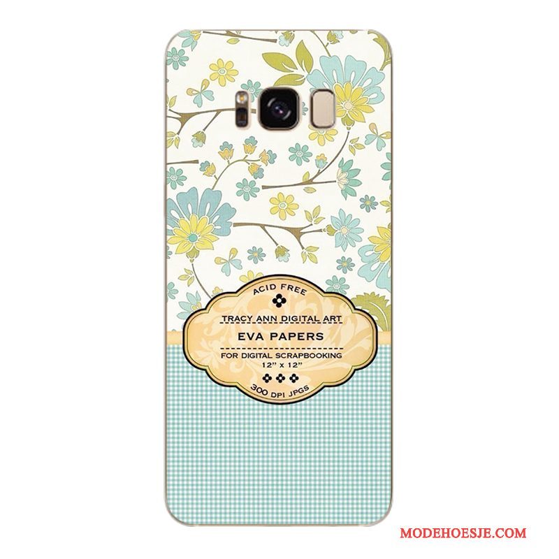 Hoesje Samsung Galaxy S6 Edge + Zacht Trendy Merk Bloemen, Hoes Samsung Galaxy S6 Edge + Bescherming Telefoon Geel