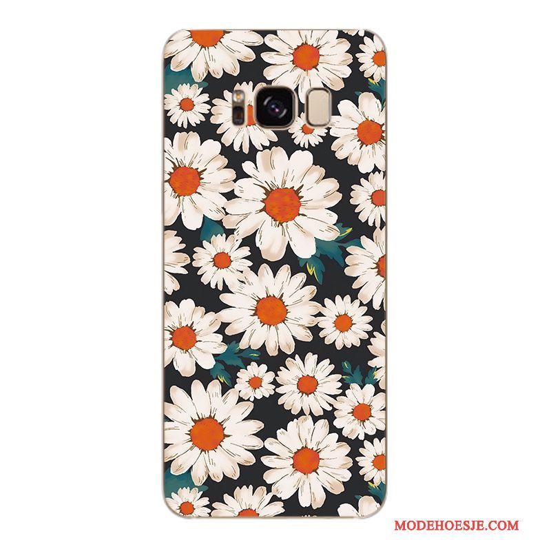 Hoesje Samsung Galaxy S6 Edge + Zacht Trendy Merk Bloemen, Hoes Samsung Galaxy S6 Edge + Bescherming Telefoon Geel