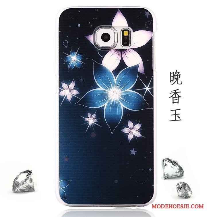 Hoesje Samsung Galaxy S6 Geschilderd Trend Anti-fall, Hoes Samsung Galaxy S6 Bescherming Schrobben Purper