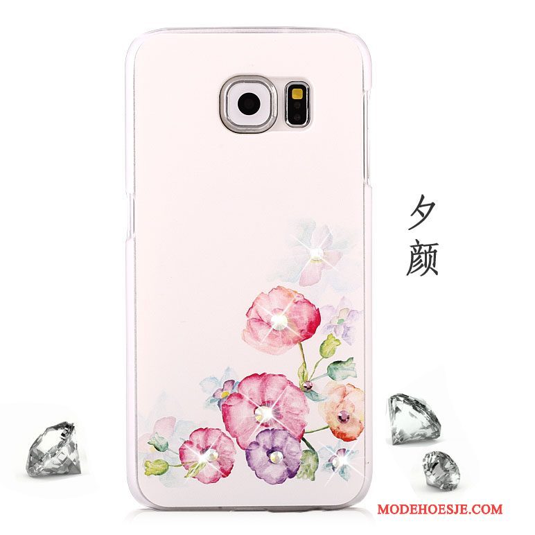 Hoesje Samsung Galaxy S6 Geschilderd Trend Anti-fall, Hoes Samsung Galaxy S6 Bescherming Schrobben Purper