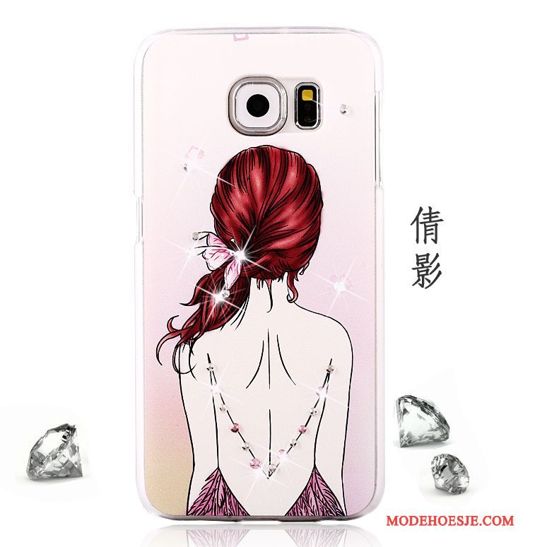 Hoesje Samsung Galaxy S6 Geschilderd Trend Anti-fall, Hoes Samsung Galaxy S6 Bescherming Schrobben Purper