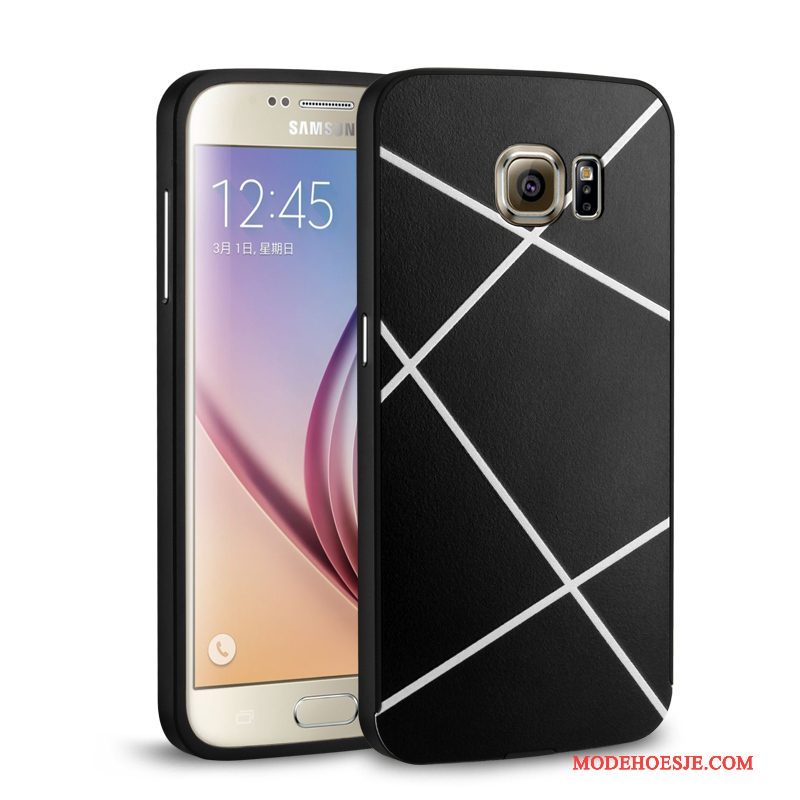 Hoesje Samsung Galaxy S6 Metaal Telefoon Geel, Hoes Samsung Galaxy S6 Omlijsting Achterklep