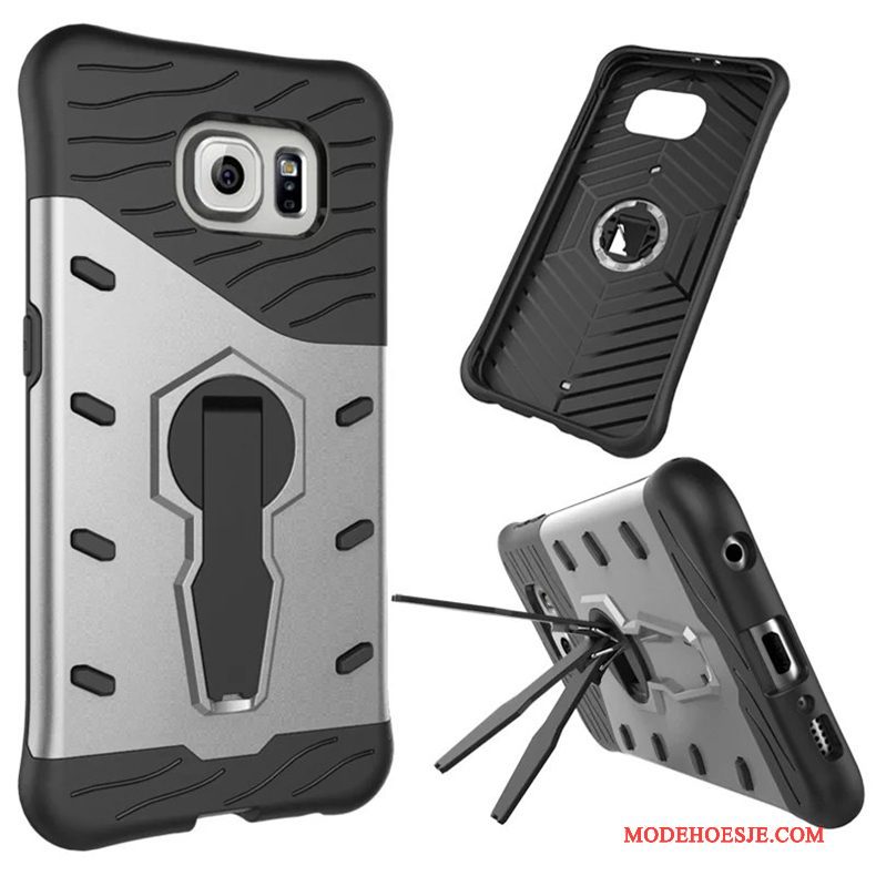 Hoesje Samsung Galaxy S6 Ondersteuning Goudtelefoon, Hoes Samsung Galaxy S6 Bescherming Anti-fall Trend