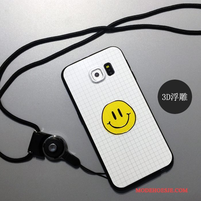 Hoesje Samsung Galaxy S6 Siliconen Anti-fall Groen, Hoes Samsung Galaxy S6 Spotprent Telefoon Omlijsting