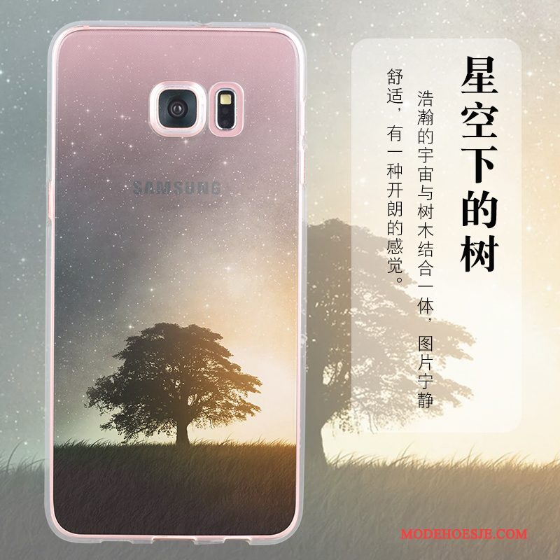 Hoesje Samsung Galaxy S6 Siliconen Rozetelefoon, Hoes Samsung Galaxy S6 Zakken Anti-fall