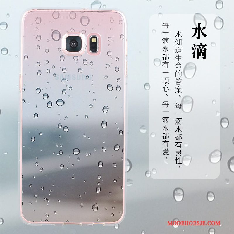 Hoesje Samsung Galaxy S6 Siliconen Rozetelefoon, Hoes Samsung Galaxy S6 Zakken Anti-fall