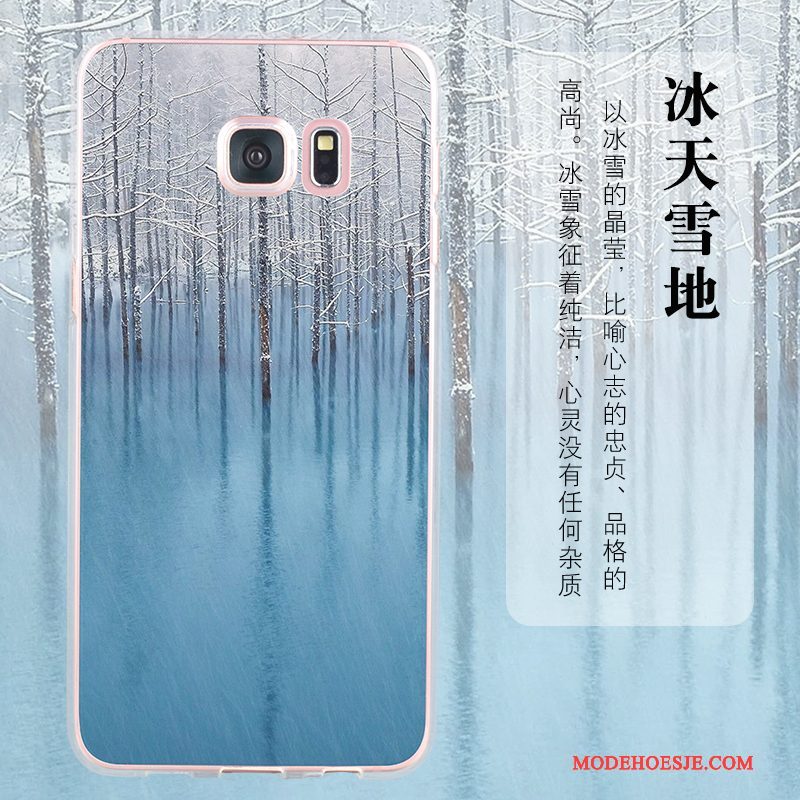 Hoesje Samsung Galaxy S6 Siliconen Rozetelefoon, Hoes Samsung Galaxy S6 Zakken Anti-fall