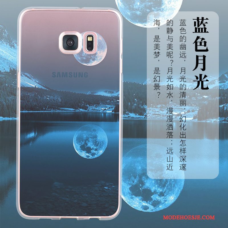 Hoesje Samsung Galaxy S6 Siliconen Rozetelefoon, Hoes Samsung Galaxy S6 Zakken Anti-fall