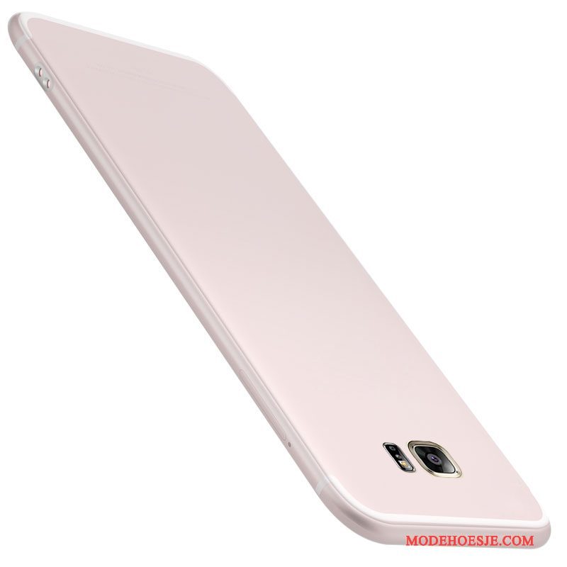 Hoesje Samsung Galaxy S6 Siliconen Schrobbentelefoon, Hoes Samsung Galaxy S6 Zacht Roze Anti-fall