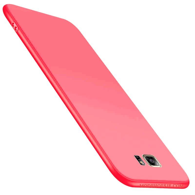 Hoesje Samsung Galaxy S6 Siliconen Schrobbentelefoon, Hoes Samsung Galaxy S6 Zacht Roze Anti-fall