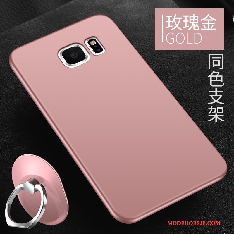 Hoesje Samsung Galaxy S6 Zakken Anti-fall Schrobben, Hoes Samsung Galaxy S6 Siliconen Rood Persoonlijk