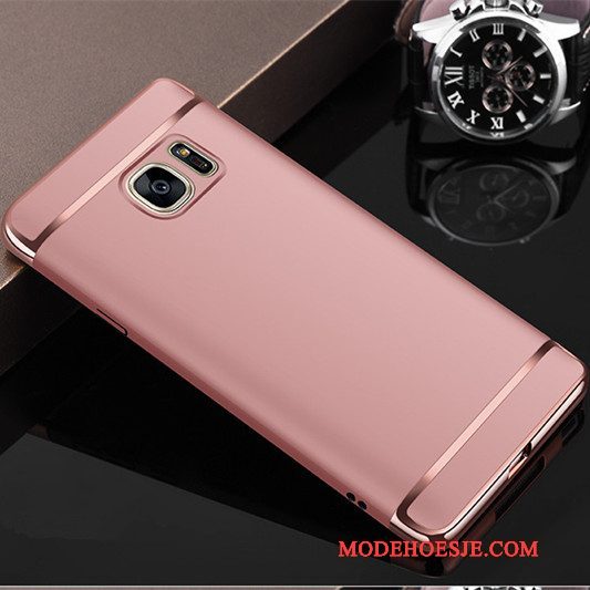 Hoesje Samsung Galaxy S6 Zakken Hanger Anti-fall, Hoes Samsung Galaxy S6 Bescherming Telefoon Roze