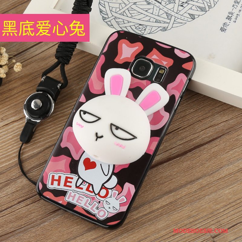 Hoesje Samsung Galaxy S6 Zakken Hanger Roze, Hoes Samsung Galaxy S6 Siliconen Telefoon