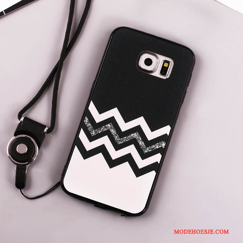 Hoesje Samsung Galaxy S6 Zakken Lovers Zwart, Hoes Samsung Galaxy S6 Geschilderd Telefoon