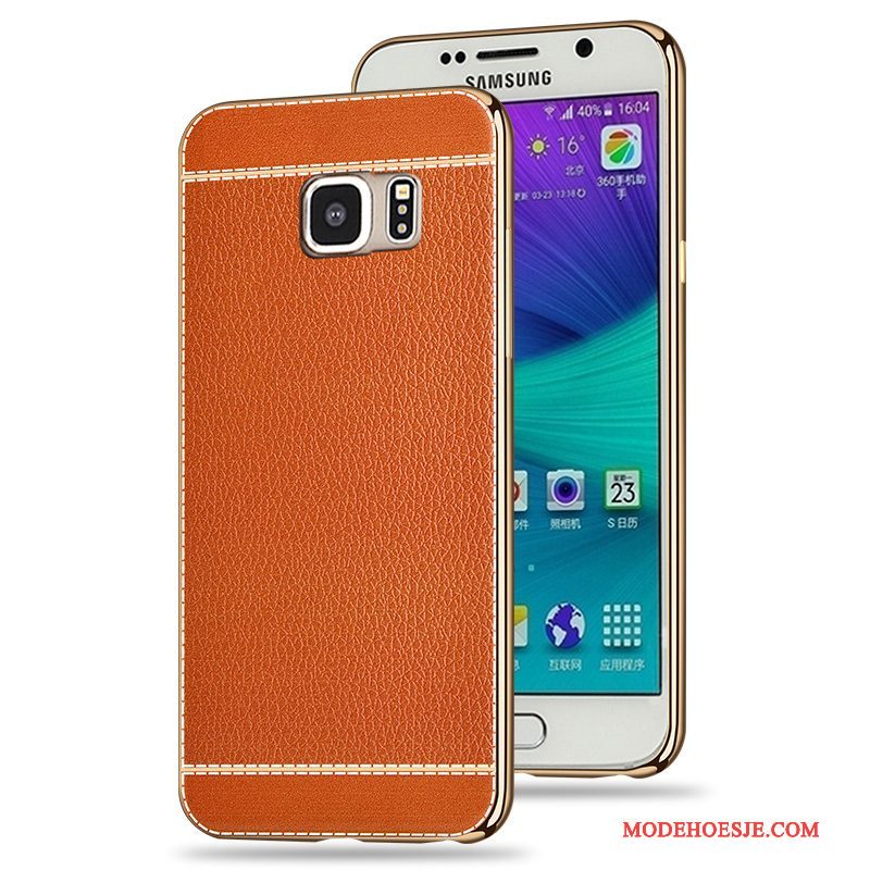 Hoesje Samsung Galaxy S6 Zakken Roodtelefoon, Hoes Samsung Galaxy S6 Zacht Patroon Anti-fall