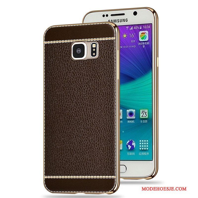 Hoesje Samsung Galaxy S6 Zakken Roodtelefoon, Hoes Samsung Galaxy S6 Zacht Patroon Anti-fall