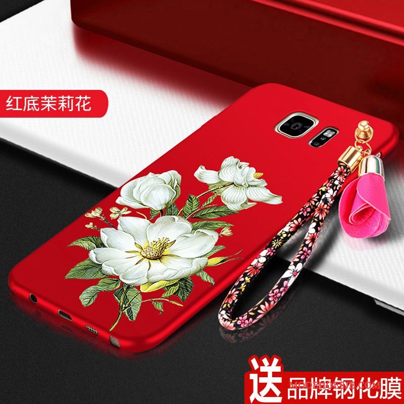 Hoesje Samsung Galaxy S6 Zakken Telefoon Rood, Hoes Samsung Galaxy S6 Bescherming Schrobben