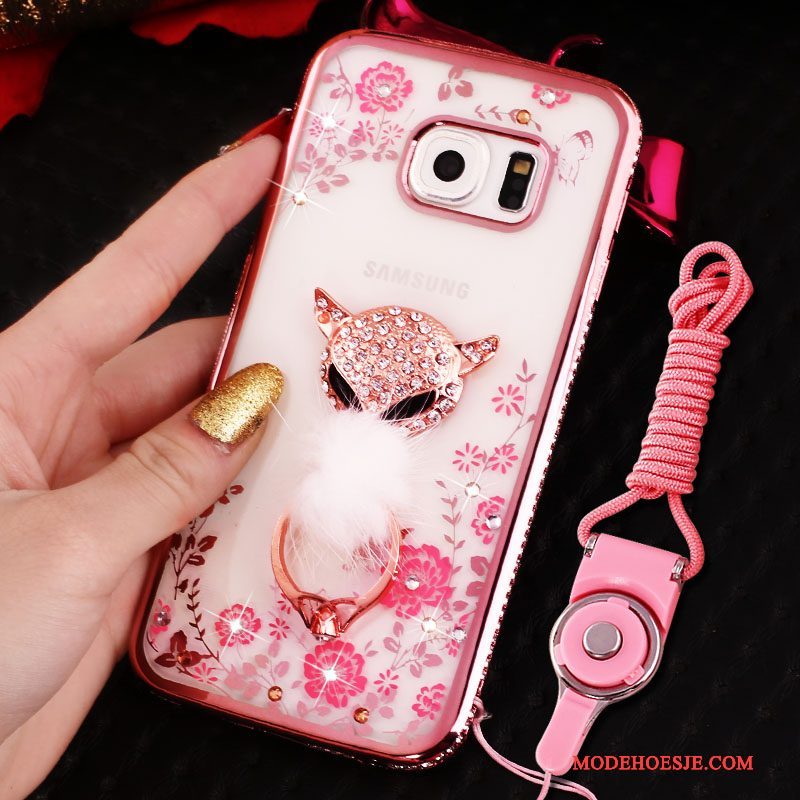 Hoesje Samsung Galaxy S6 Zakken Telefoon Roze, Hoes Samsung Galaxy S6 Zacht