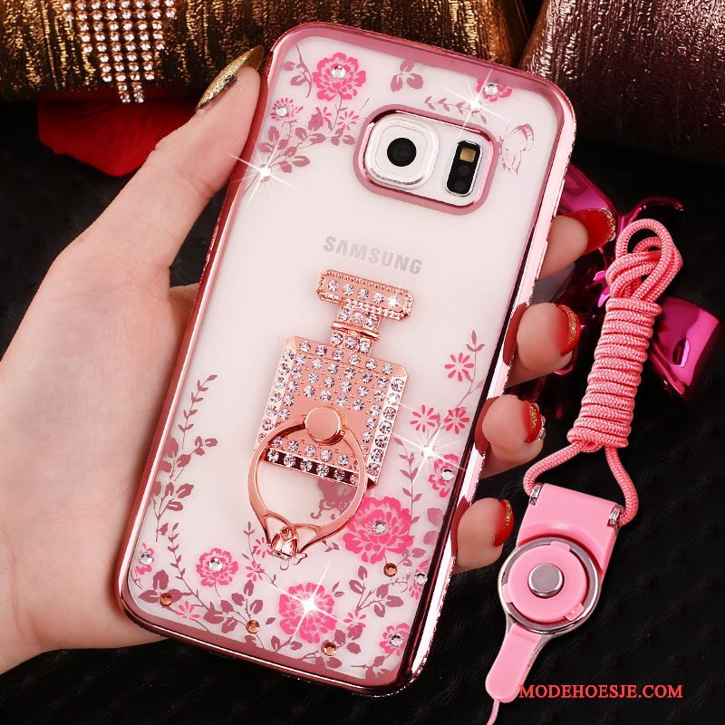 Hoesje Samsung Galaxy S6 Zakken Telefoon Roze, Hoes Samsung Galaxy S6 Zacht