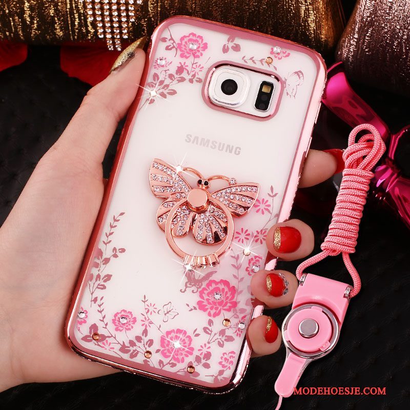 Hoesje Samsung Galaxy S6 Zakken Telefoon Roze, Hoes Samsung Galaxy S6 Zacht