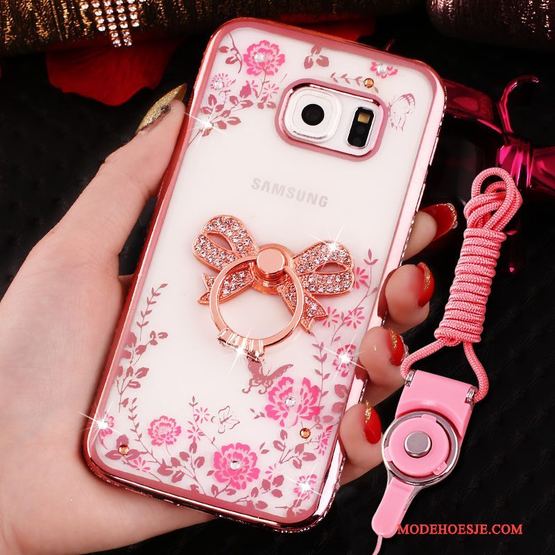 Hoesje Samsung Galaxy S6 Zakken Telefoon Roze, Hoes Samsung Galaxy S6 Zacht
