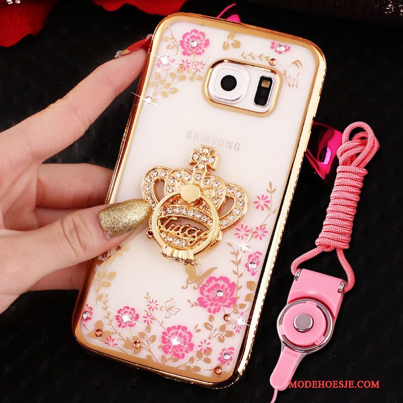 Hoesje Samsung Galaxy S6 Zakken Telefoon Roze, Hoes Samsung Galaxy S6 Zacht