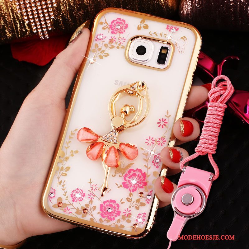 Hoesje Samsung Galaxy S6 Zakken Telefoon Roze, Hoes Samsung Galaxy S6 Zacht